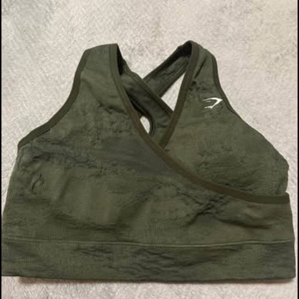Olive Green Women's Sports Bra